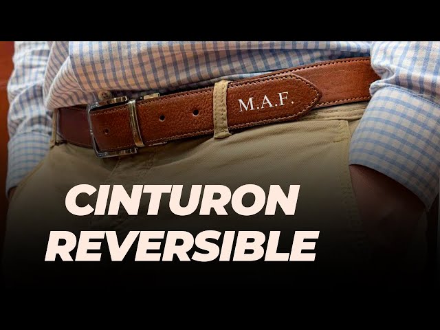 Vídeo relacionado con Winston Hide Cinturones de cuero para hombre, cinturón de diseñador bordado marrón y negro para hombre, cinturón polo de cuero genuino marrón con costuras elegantes y coloridas para hombre, azul