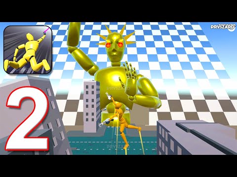 Grapple Hook Hero : Zip Action - Gameplay Walkthrough Part 2 - New Update (iOS, Android)