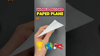 Origami Easy Paper Airplane Tutorial Glider World Record #paperplane #origami #origamicraft #shorts