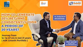 How to Generate 20% Returns Consistently Over A Period of 20 Years? | Mr. Sandip Bansal