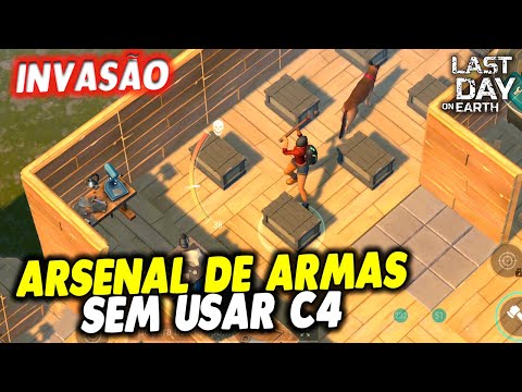 ARSENAL DE ARMAS SEM USAR C4 NA INVASÃO - Last Day On Earth