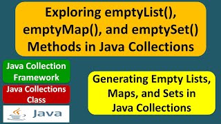 Exploring emptyList(), emptyMap(), and emptySet() Methods in Java Collections