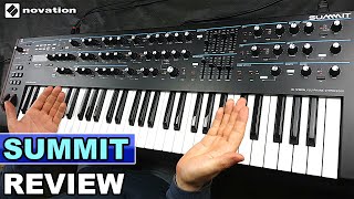 Video thumbnail for NOVATION SUMMIT - Review, Sounds & Demo | Bi-Timbral Hybrid Synthesizer by synth4ever