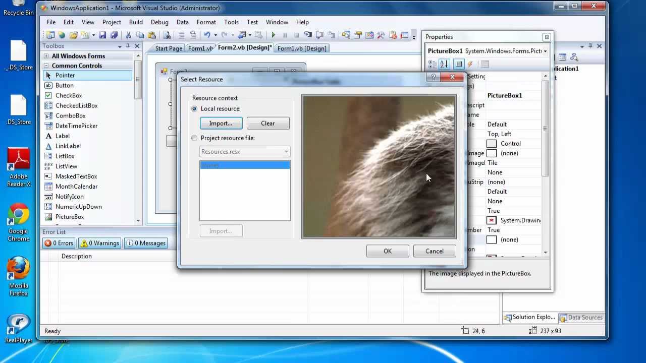 Visual Studio 2008 - Visible/Enable Properties and Linking Forms.