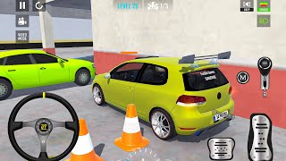 Car Parking Driving School 3D Game! Hatchback Car Volkswagen Golf Extreme Parking - Android Gameplay