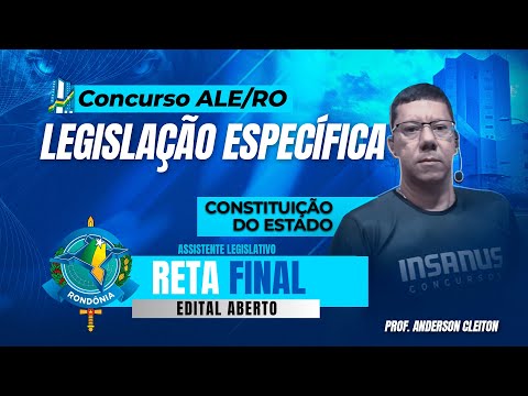 LEGISLAÇÃO ESPECÍFICA - Prof. Anderson Cleiton - SEMANA ABERTA - Insanus Concursos