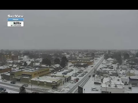 WATCH: Snow coming down in Hays