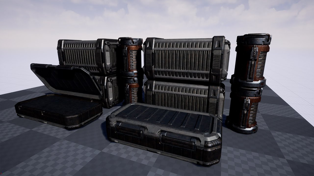 Sci-fi Container Game Unreal Eng 3D Model