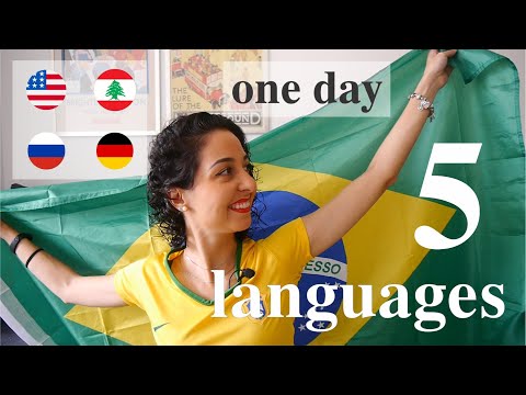 Brazilian girl speaks 5 Languages in One Day - Multilingual Vlog - English Subtitles