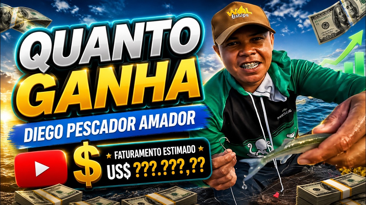 QUANTO GANHA O CANAL DIEGO PESCADOR AMADOR | GANHOS REAIS 2026