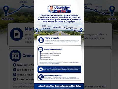 Mais estrada, mais desenvolvimento, mais Goiás.
