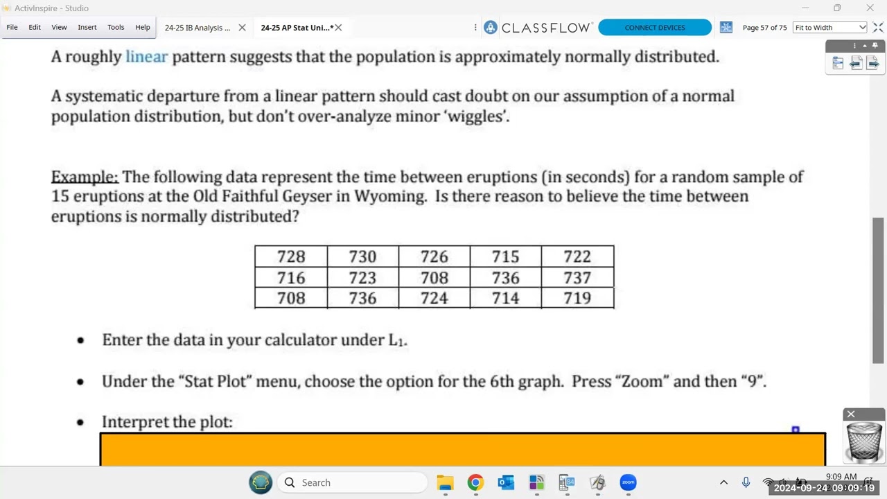 Lesson - Normal Probability Plots (AP Statistics, 24-25)