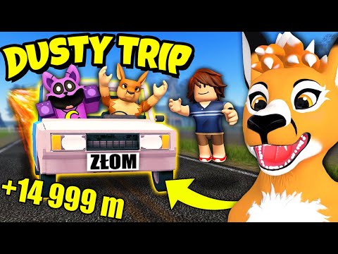 POBILIŚMY *NOWY REKORD* W DŁUGIEJ PODRÓŻY Z CATNAP I GREGORY w ROBLOX! | DUSTY TRIP *NOWY UPDATE*