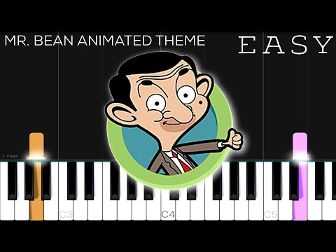 Mr. Bean Animated Theme Song | EASY Piano Tutorial