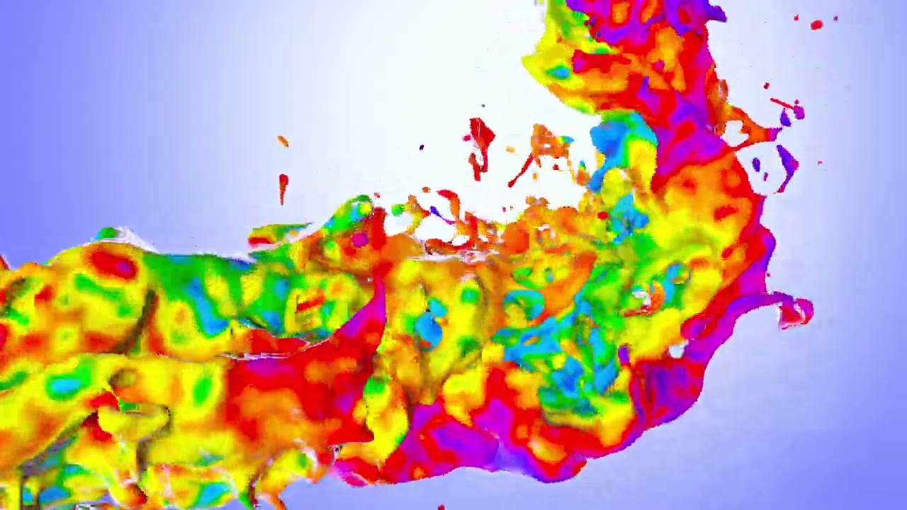 Multicolor Paint Splash Background, Free Stock Videos