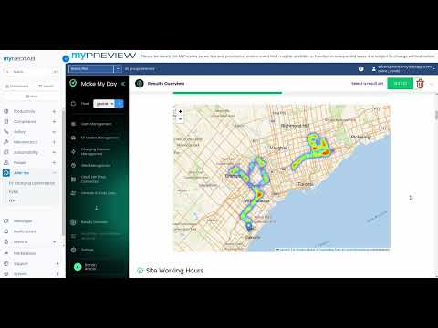 Fleet Electrification Planning tool product demo inside MyGeotab system logo