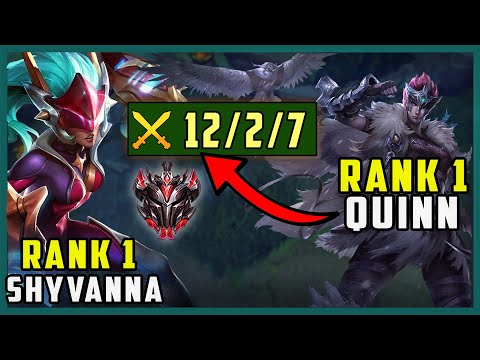 RANK 1 QUINN plays with the RANK 1 SHYV in Grandmaster (DYNAMIC DUO) - League of Legends