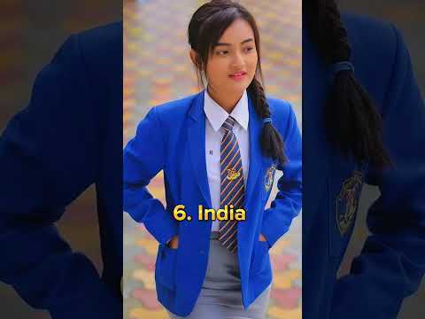 Top 10 Countries With Most Beautiful 🥵👗School Uniform In The World #Shorts