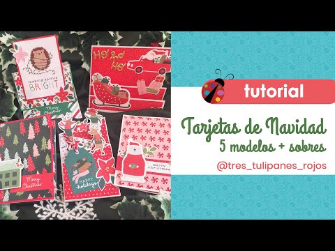 Tarjetas de Navidad scrapbooking 🎅 Fáciles y bonitas