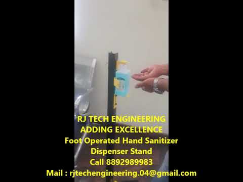 Black Trib Foot Operated Sanitizer Dispenser Stand