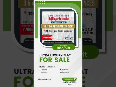 Pre-Launch Project in Rajnagar Extension Ghaziabad for More Information ☎️9999613910