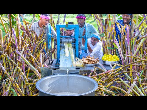 SUGARCANE JUICE | Making Farm Fresh Healthy Juice in Village | Natural Juice | Summer Health Drinks