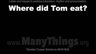 Tom Sentences - 2018 #1 - 105 English Sentences - Listen & Repeat