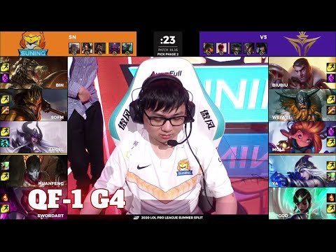 SN vs V5 - Game 4 | Quarter Final Playoffs LPL Summer 2020 | Suning vs Victory Five G4