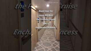 Room tour of room R431 on Princess Cruise line's Enchanted Princess #cruiseship #cruiselines #cruise