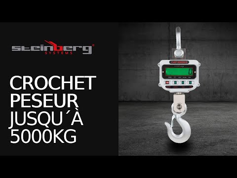 Vidéo - Crochet peseur - 5t / 1kg - LCD