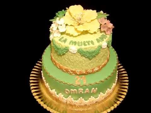 Flowers Fondant Cake - Omran