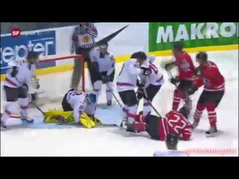 Leonardo Genoni saves & Fragerunde während der IIHF World Championship