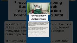 Pengakuan Korban Selamat Laka Bus ALS: Kendaraan Tak Layak, Terpaksa Ikut Tiket Tak Bisa Batal