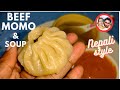 BEST Beef MOMO with SOUP recipe in NEPALI Style without Steamer at HOME