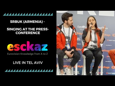 ESCKAZ in Tel Aviv: Srbuk (Armenia) - singing at the press-conference