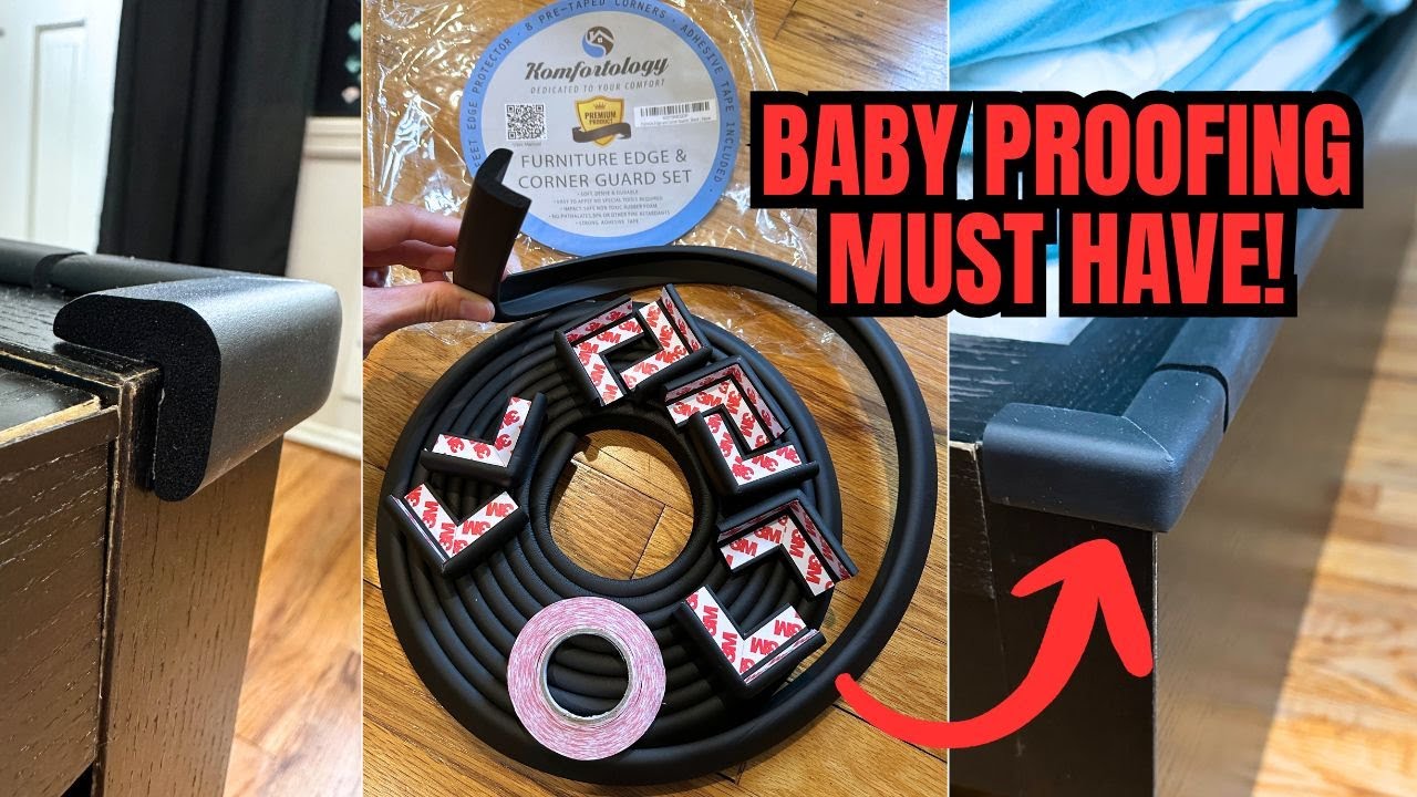 Baby Proofing + Shin Protection | Komfortology Furniture Edge + Corner Protection Bumpers