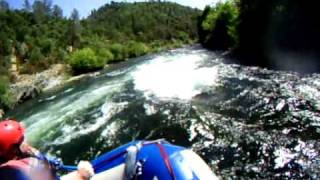 preview picture of video 'Rafting American River, Lower South Fork, Part 3 -- Getting So Sideways  (Helmetcam)'