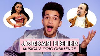 Jordan Fisher from Rent Live Sings Moana, Hamilton, and More Hit Musical Songs | Lyric Challenge