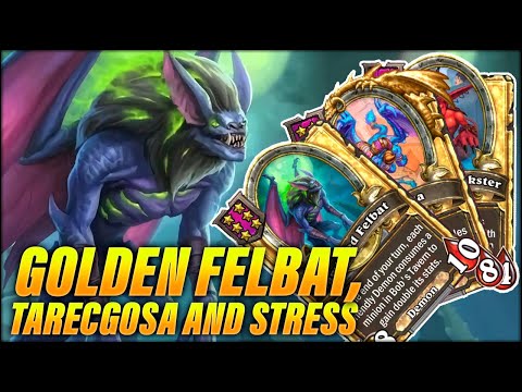 Golden Felbat, Tarecgosa and A Very Stressful Game | Dogdog Hearthstone Battlegrounds