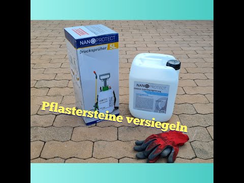 Pflastersteine versiegeln  mit NanoProtect Steinimprägnierung