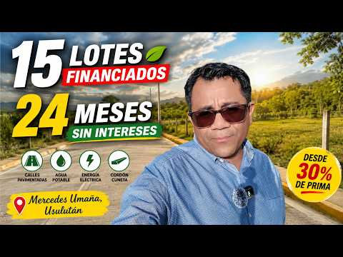 #185 ¡Lotes financiados en Mercedes Umaña! 30% de prima | Calles pavimentadas y todos los servicios