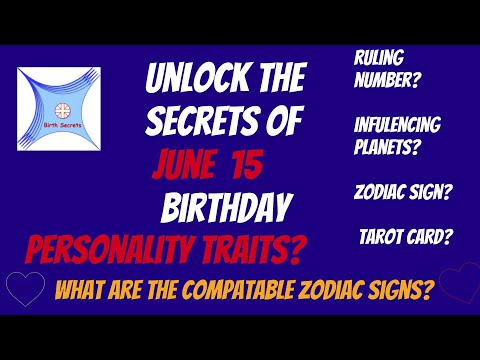 June 15 birthday personality and compatibility #zodiac #astrology #numerology #tarotcard #planet