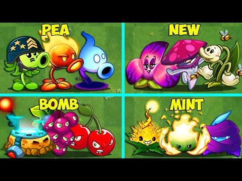 Random 6 Team Plants Battlez - Who Will Win? - PvZ 2 Team Plant vs Team Plant