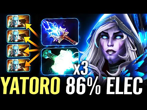 🔥 YATORO Drow Ranger Hard Counter PL — 86% Electric Mjollnir + Aghanim +2 Split Shot META Dota 2 Pro