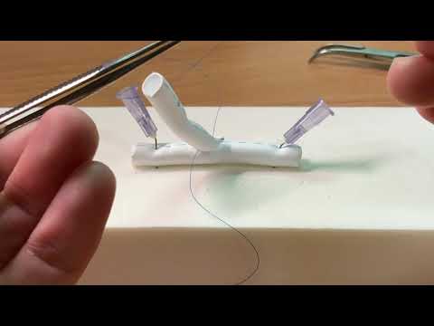 血管接合練習-1 _ End to Side vascular anastomosis practice - 1 _ Parachute Vascular Anastomosis Technique