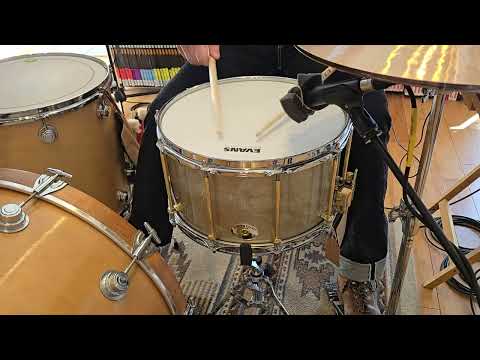 Snares - Noble & Cooley 8x14 SS Oak Snare Drum (Metallic Gold over Metallic Silver Hydro-Dip Gloss) image 9