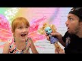 ADLEY earns her FAIRY WiNGS!! helping Dad at his magic princess makeover shop & FailFix surprise spa