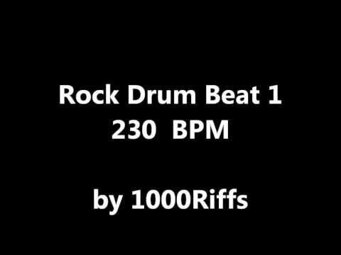 Rock Drum Beat # 1 : 230 BPM - Beats Per Minute