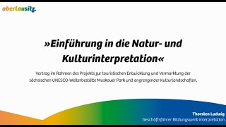Einführung in die Natur- und Kulturinterpretation