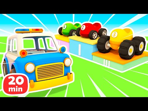 Lehrreicher Zeichentrick für Kinder - Die Helfer Autos. 4 Folgen am Stück